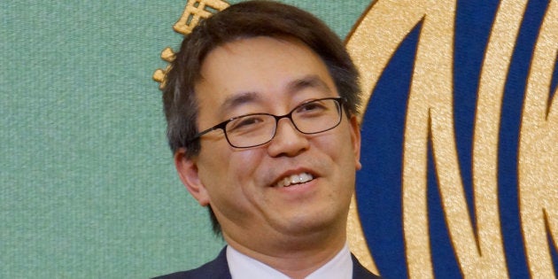 史上初の永世7冠達成を受け、日本記者クラブで会見する将棋の羽生善治2冠=13日、東京都千代田区 撮影日:2017年12月13日