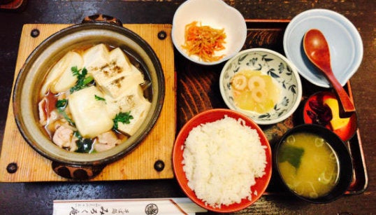 みろく庵「肉豆腐定食」（餅追加）