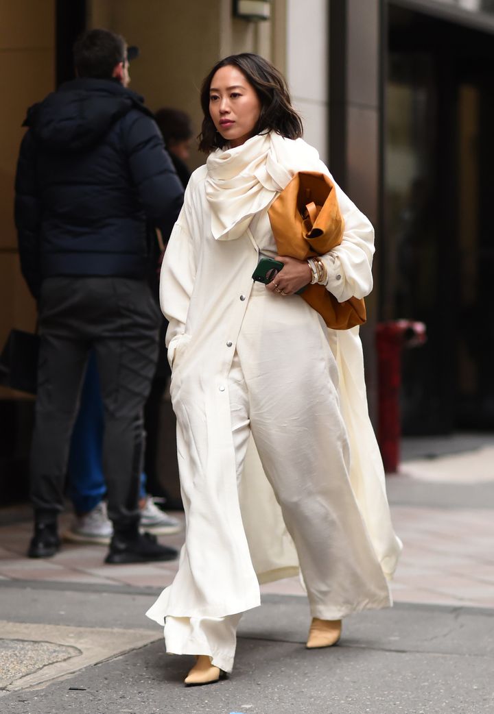 Aimee Song seen at New York Fashion Week, February 2019. 