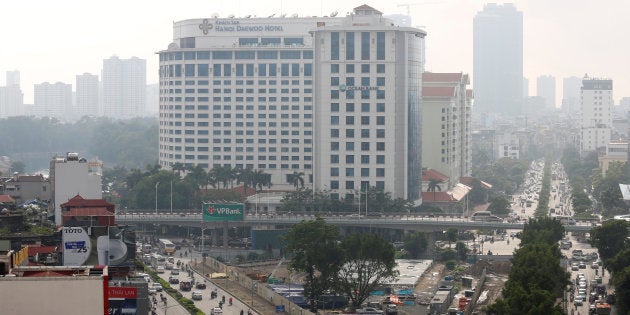 An aerial view from a high building is seen in Hanoi, Vietnam June 27, 2018. Picture taken June 27, 2018. REUTERS/Kham