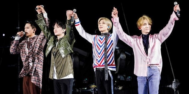 東京ドーム公演のShinee(公式Twitter「SHINetter シャイニッター」より)