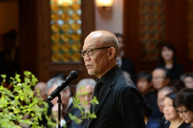 高畑勲さんの「お別れの会」で挨拶する久石譲さん（2018年5月18日）