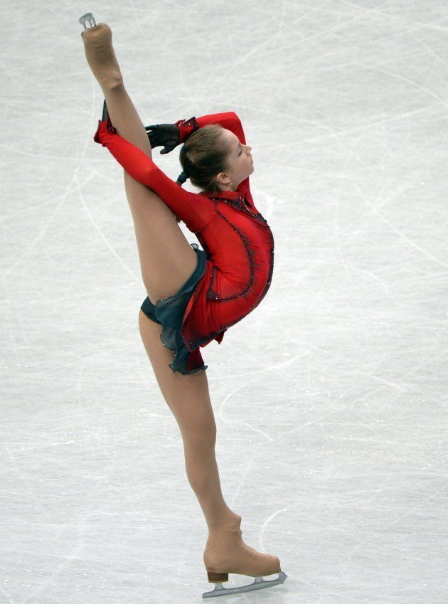2014年の世界フィギュアスケート選手権（さいたまスーパーアリーナ）で"キャンドルスピン"を披露するリプニツカヤ