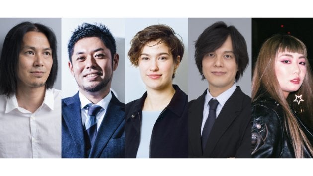 (左から)伏谷博之、竹下隆一郎、ローレン・ローズ・コーカー、齋藤貴弘、浅田奈穂(敬称略)