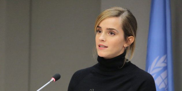 NEW YORK, NY - SEPTEMBER 20: Actress Emma Watson speaks at the launch of the HeForShe IMPACT 10x10x10 University Parity Report at The United Nations on September 20, 2016 in New York City. (Photo by J. Countess/Getty Images)