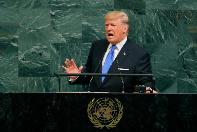 国連総会で演説するトランプ大統領
