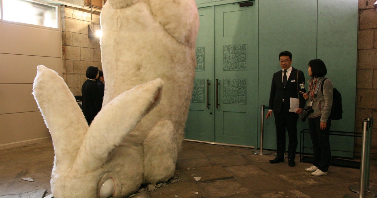 幻の 博物館動物園駅 に巨大ウサギが出現 21年ぶりに一般公開 動画 画像集 ハフポスト