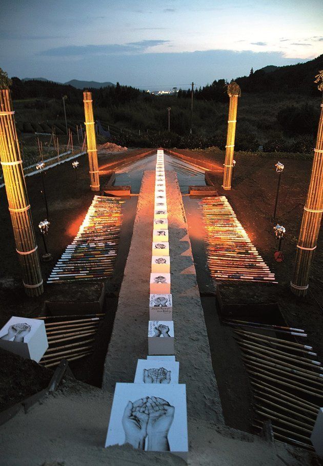 鹿児島・枕崎の「地球の家」。平均年齢70歳という木口屋集落から「集落を丸ごとアートに」という依頼を受けて制作された（2011年）
