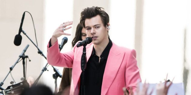 NEW YORK, NY - MAY 09: Singer Harry Styles is seen performing live on NBC's 'Today' at Rockefeller Plaza on May 9, 2017 in New York City. (Photo by Gilbert Carrasquillo/GC Images)