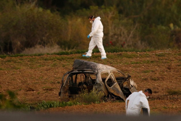 爆破されたカルアナ・ガリチアさんが運転していた乗用車