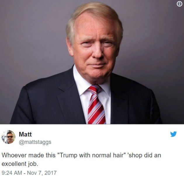 トランプ大統領を 普通の髪型 にしたコラ画像が話題に ハフポスト