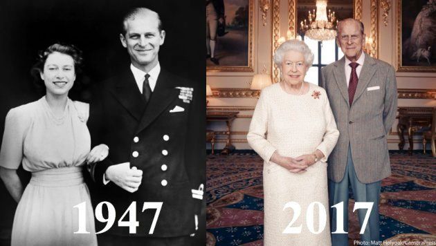 1947年に結婚したエリザベス女王とフィリップ殿下は、2017年に結婚70周年を迎えた。