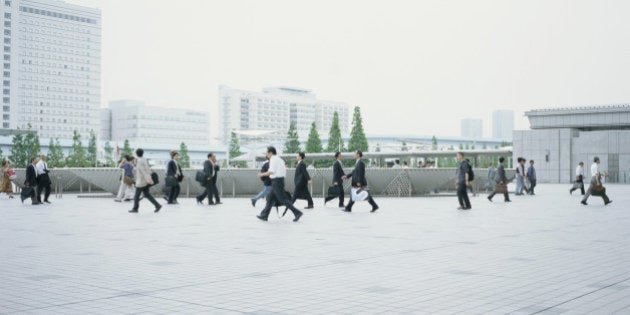 Japan, Tokyo, business people walking around