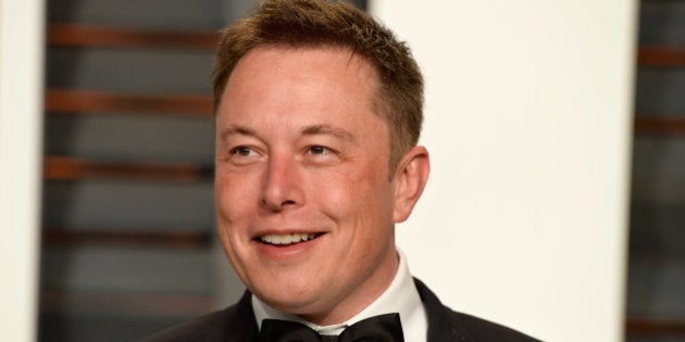 BEVERLY HILLS, CA - FEBRUARY 22: CEO of Tesla and Space X Elon Musk attends the 2015 Vanity Fair Oscar Party hosted by Graydon Carter at Wallis Annenberg Center for the Performing Arts on February 22, 2015 in Beverly Hills, California. (Photo by Pascal Le Segretain/Getty Images)