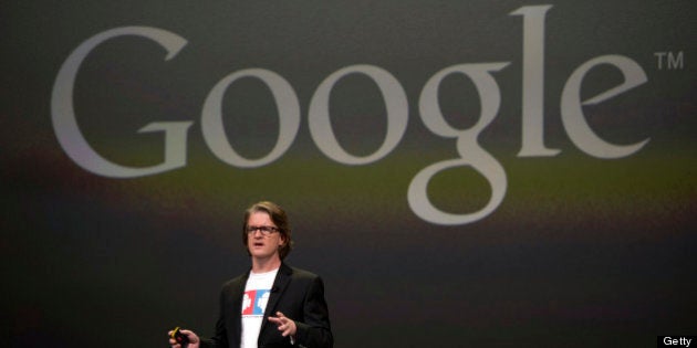 Chris Yerga, engineering director for Android at Google Inc., speaks during the Google I/O Annual Developers Conference in San Francisco, California, U.S., on Wednesday, May 15, 2013. Google Inc. introduced a subscription music-streaming service, one of several product updates to be unveiled at a developer meeting this week as the search provider seeks to attract more users and advertisers. Photographer: David Paul Morris/Bloomberg via Getty Images