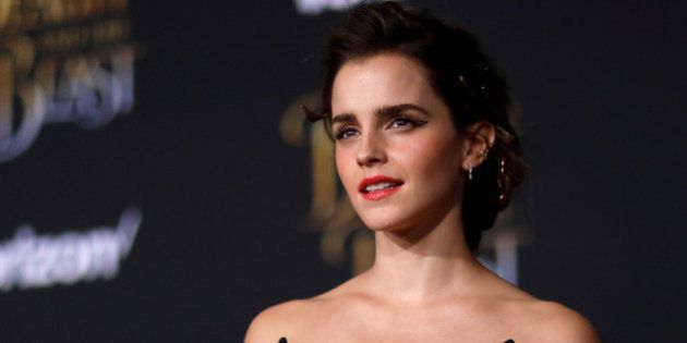 Cast member Emma Watson poses at the premiere of
