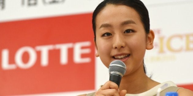 Japanese figure skating star Mao Asada answers a question while attending 'The Ice,' a summer ice show's press conference in Tokyo on May 18, 2015. Asada wrote on her blog earlier about returning to the competition. AFP PHOTO / TOSHIFUMI KITAMURA (Photo credit should read TOSHIFUMI KITAMURA/AFP/Getty Images)