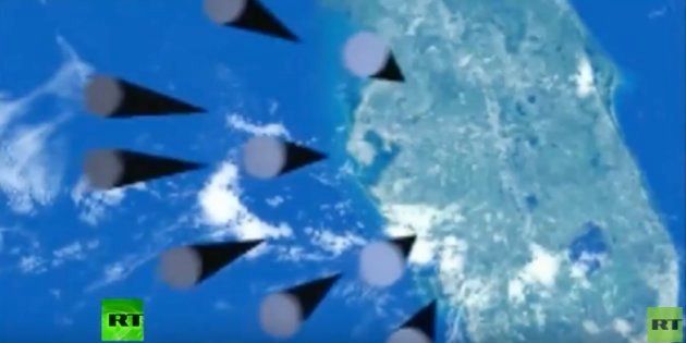 プーチン大統領が公開したフロリダ半島をミサイル攻撃するイメージ映像