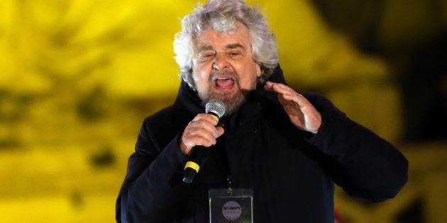 ROME, ITALY - MARCH 01: Five Star Movement's founder Beppe Grillo attends the closing electoral rally of Five Star Movement at Piazza del Popolo on March 2, 2018 in Rome, Italy. The Italian General Election takes place on March 4th 2018. (Photo by Franco Origlia/Getty Images)