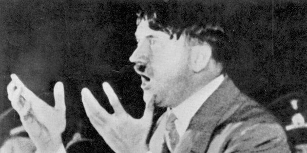 Adolf Hitler addressing Nazi rally in Munich