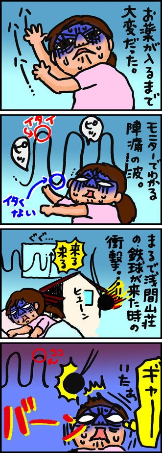 子育て絵日記4コママンガ つるちゃんの里帰り 無痛分娩 投薬前 投薬後比較 図解 ハフポスト Life