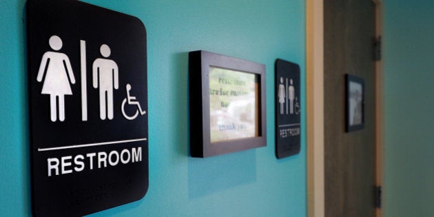 DURHAM, NC - MAY 10: Unisex signs hang outside bathrooms at Toast Paninoteca on May 10, 2016 in Durham, North Carolina. Debate over transgender bathroom access spreads nationwide as the U.S. Department of Justice countersues North Carolina Governor Pat McCrory from enforcing the provisions of House Bill 2 (HB2) that dictate what bathrooms transgender individuals can use. (Photo by Sara D. Davis/Getty Images)