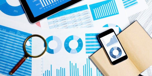 finance chart with digital tablet