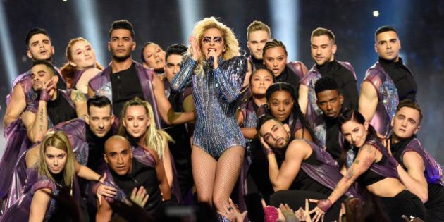 HOUSTON, TX - FEBRUARY 05: Musician Lady Gaga performs onstage during the Pepsi Zero Sugar Super Bowl LI Halftime Show at NRG Stadium on February 5, 2017 in Houston, Texas. (Photo by Kevin Mazur/WireImage)