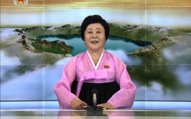 朝鮮中央テレビのイ・チュニ氏。