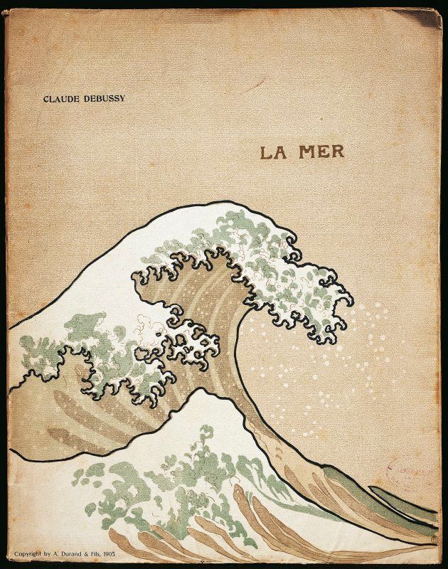 ドビュッシーの『海』の楽譜の表紙（1905年版）