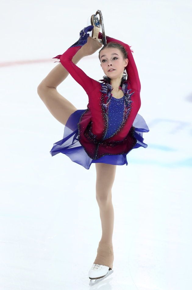 フリーで演技するアンナ・シェルバコワ選手＝12月22日、ロシア・サランスク