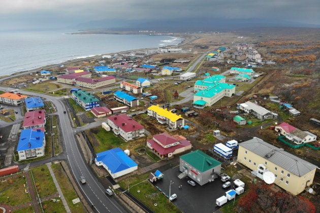 択捉島の街並み