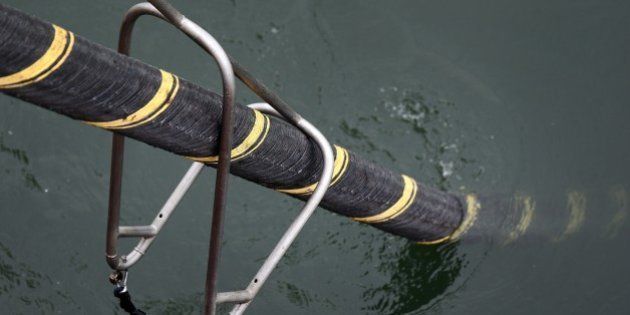 ERDF (Electricity Network Distribution France) and Louis Dreyfus company install an electric submarine cable and optical fiber between Quiberon and Belle-Ile-en-mer, western France, on March 11, 2015. The underwatered power line of 15km is installed by ERDF to connect the Brittany island of Belle-Ile-en-mer inhabited by 5000 people. AFP PHOTO / JEAN-SEBASTIEN EVRARD (Photo credit should read JEAN-SEBASTIEN EVRARD/AFP/Getty Images)