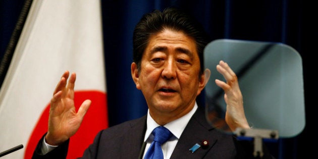 Japan's Prime Minister Shinzo Abe attends a news conference at his official residence in Tokyo, Japan June 1, 2016. REUTERS/Thomas Peter