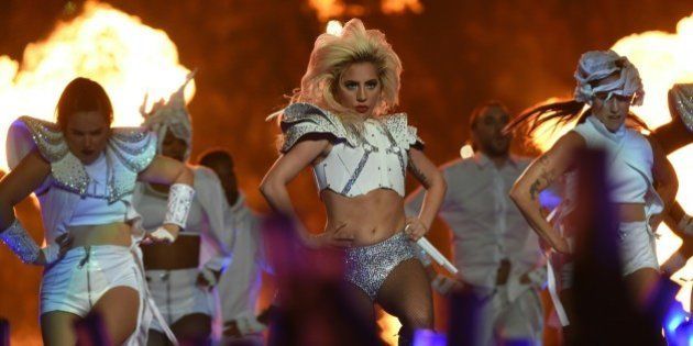 Singer Lady Gaga performs during the halftime show of Super Bowl LI at NGR Stadium in Houston, Texas, on February 5, 2017. / AFP / Timothy A. CLARY (Photo credit should read TIMOTHY A. CLARY/AFP/Getty Images)