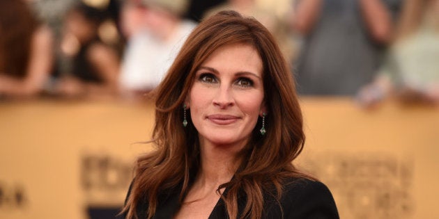 Julia Roberts arrives at the 21st annual Screen Actors Guild Awards at the Shrine Auditorium on Sunday, Jan. 25, 2015, in Los Angeles. (Photo by Jordan Strauss/Invision/AP)