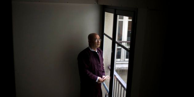 Myanmar's famous comedian Maung Thura, who is better known by his stage name 'Zarganar' omedian, film actor, and often political prisoner of the Burmese military government, poses at Reporters Without Borders (RSF) headquarters on June 13, 2012 in Paris. AFP PHOTO / FRED DUFOUR (Photo credit should read FRED DUFOUR/AFP/GettyImages)