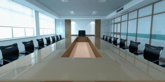 modern office meeting room with large table