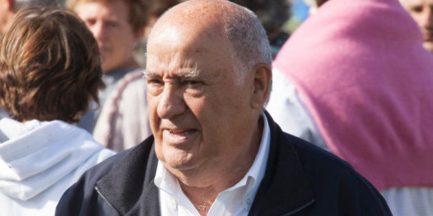 A CORUNA, GALICIA - JULY 27: Amancio Ortega, owner of Zara empire, attend CSI Casas Novas Horse Jumping Competition 2013 near Arteixo on July 27, 2013 in A Coruna, Spain. (Photo by Xurxo Lobato/Getty Images)