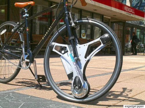 フル電動自転車フロントリアタイヤホイール【ジャンク品】機械いじりが好きな方へ。② 極太タイヤの電動アシスト自転車！ゴツさとワイルドさを兼ね備え