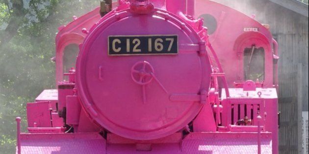「ピンクSL」若桜鉄道に登場　蒸気機関車をこの色に塗り替えた理由があった（画像集）