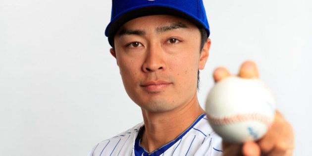 TEMPE, AZ - FEBRUARY 24: Pitcher Tsuyoshi Wada #67 poses during Chicago Cubs photo day on February 24, 2014 in Tempe, Arizona. (Photo by Jamie Squire/Getty Images)