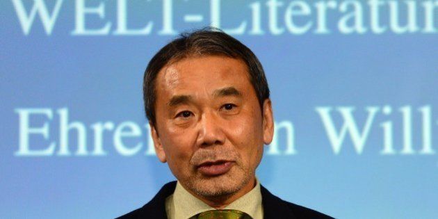 Japanese writer Haruki Murakami poses for photographers prior to an award ceremony for the Germany's Welt Literature Prize bestowed by the German daily Die Welt, in Berlin on November 7, 2014. AFP PHOTO / JOHN MACDOUGALL (Photo credit should read JOHN MACDOUGALL/AFP/Getty Images)