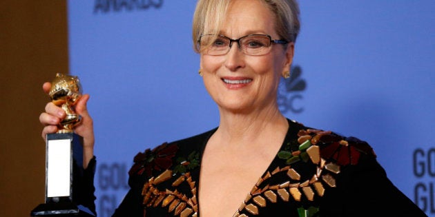 Meryl Streep holds the Cecil B. DeMille Award during the 74th Annual Golden Globe Awards in Beverly Hills, California, U.S., January 8, 2017. REUTERS/Mario Anzuoni