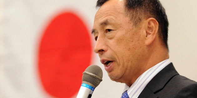 Toshio Tamogami, former air defence forces chief of staff, delivers a speech announcing his candidacy for governor elections in Tokyo on January 7, 2014. Tamogami, who was sacked as air defence forces chief of staff in 2008 after denying Japan was an aggressor in World War II, announced his candidacy for the February 9 gubernatorial election in Tokyo after the resignation of the previous incumbent over a money scandal. AFP PHOTO / TOSHIFUMI KITAMURA (Photo credit should read TOSHIFUMI KITAMURA/AFP/Getty Images)