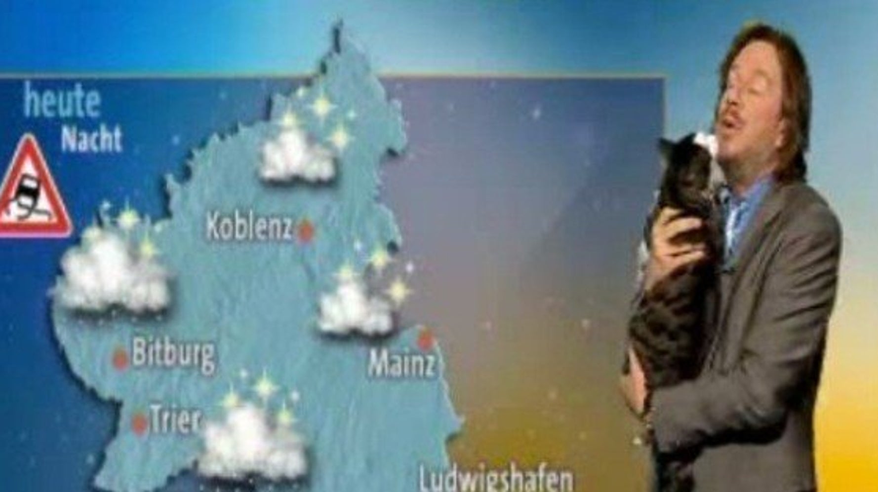 天気予報放送中に猫が乱入 視聴者の視線を釘付けにする ハフポスト Life 天気予報放送中に猫が乱入 視聴者の視線を釘付けにする ハフポスト Life