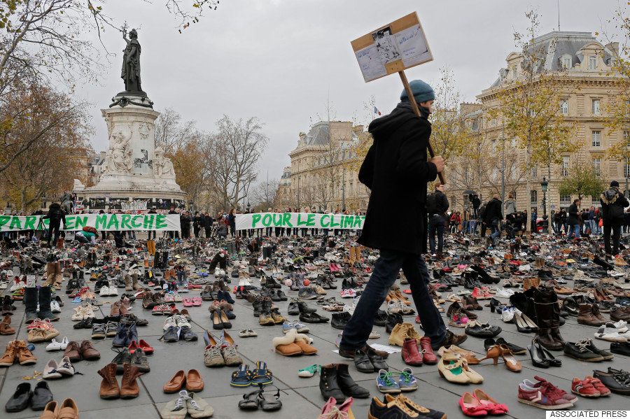 COP21、厳戒下のパリで開幕へ　2万2000足の靴で「連帯」【画像集】