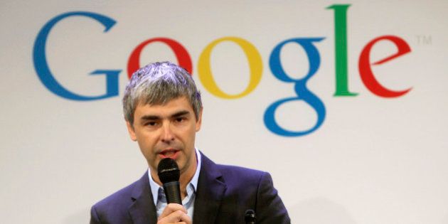 FILE- In this Monday, May 21, 2012, file photo, Google CEO Larry Page speaks at a news conference at the Google offices in New York, Monday, May 21, 2012. Page disclosed Tuesday, May 14, 2013, that he has a problem with his vocal cords that makes it difficult for him to speak and breathe occasionally, but he says he remains fit enough to keep running the Internet's most influential company. (AP Photo/Seth Wenig)