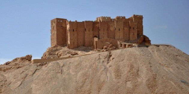 A general view taken on May 18, 2015 shows the castle of the ancient Syrian city of Palmyra, a day after Islamic State (IS) group jihadists fired rockets into the city and killing five people. Fierce clashes have rocked Palmyra's outskirts since IS launched an offensive on May 13 to capture the 2,000-year-old world heritage site nicknamed 'the pearl of the desert'. AFP PHOTO /STR (Photo credit should read STR/AFP/Getty Images)