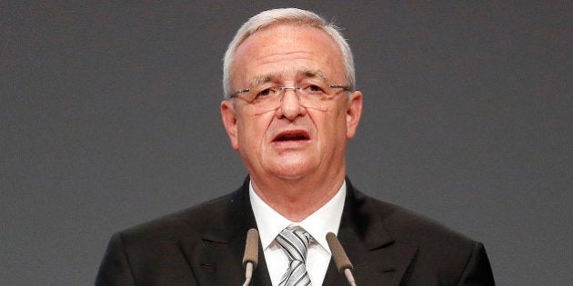 FILE - In a Tuesday, May 5, 2015 file photo, Volkswagen CEO Martin Winterkorn addresses the shareholders during the annual shareholder meeting of the car manufacturer Volkswagen in Hannover, Germany. Winterkorn apologized Sunday, Sept. 20, 2015, after the Environmental Protection Agency said the German automaker skirted clean air rules by rigging emissions tests for about 500,000 diesel cars.